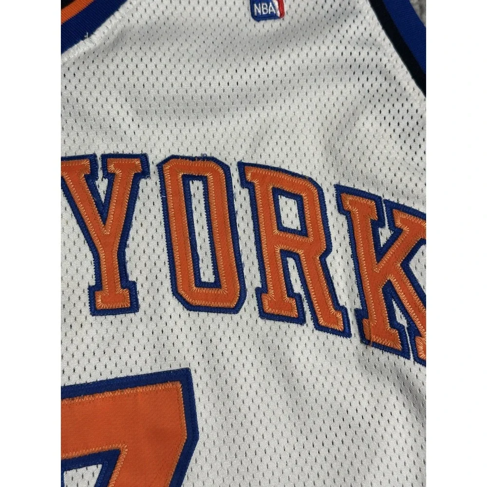 Adidas New York Knicks Channing Frye Jersey 44 Rare White Authentic Y2K Vintage